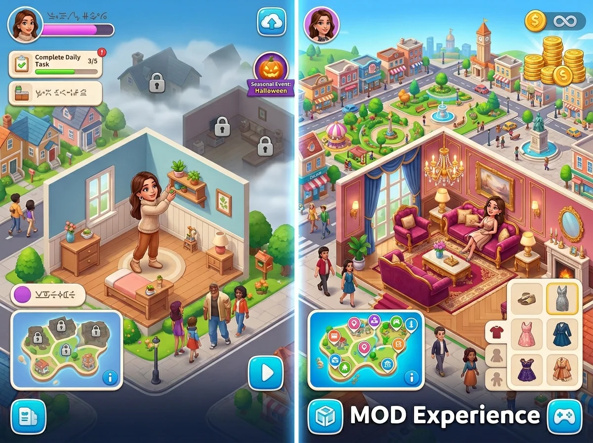 Avatar World MOD vs Original